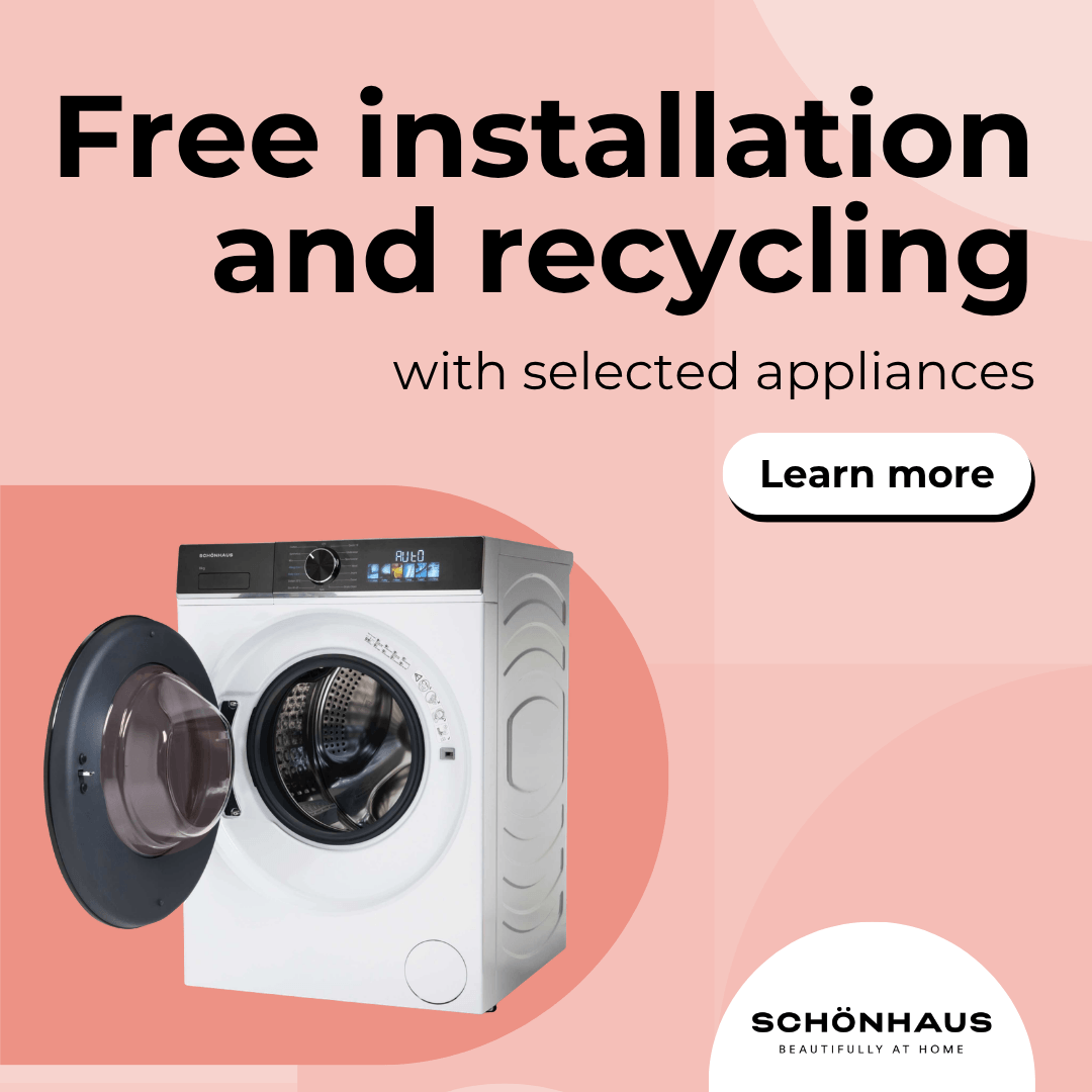 Free installation and recycling with selected Schonhaus appliances